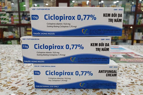 Thuốc trị móng chân bị hư Ciclopirox